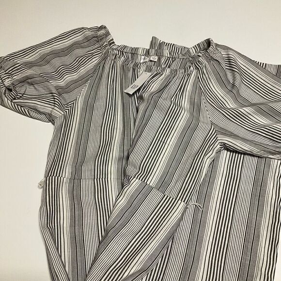 GAP NWT Puff Sleve Jumpsuit, 4P. Lightweight, Striped tswift engagement vibes - Picture 5 of 13
